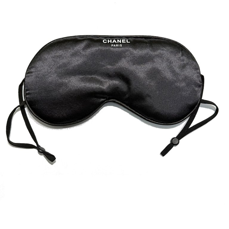 black silk eye mask
