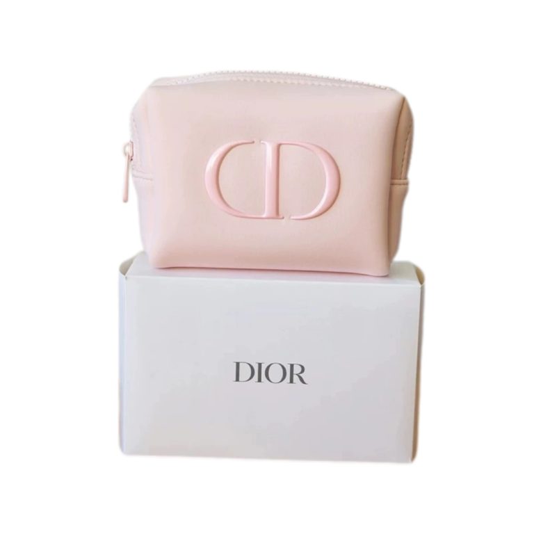 small pink makeup bag