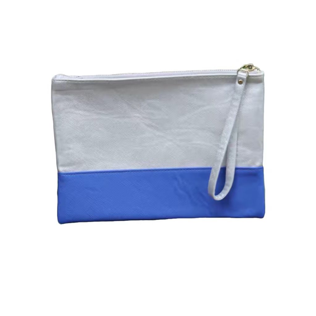 Looking for a bold two-tone makeup bag that makes a stylish statement?