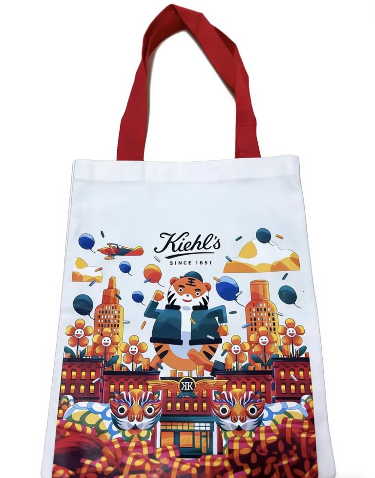 Need a large canvas tote bag like this Kiehl's tiger-themed eco-friendly carryall for your next brand campaign?