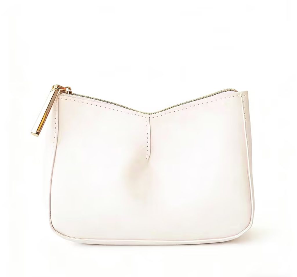 Need a pure white cosmetic pouch with high-gloss finish for your brand lineup?