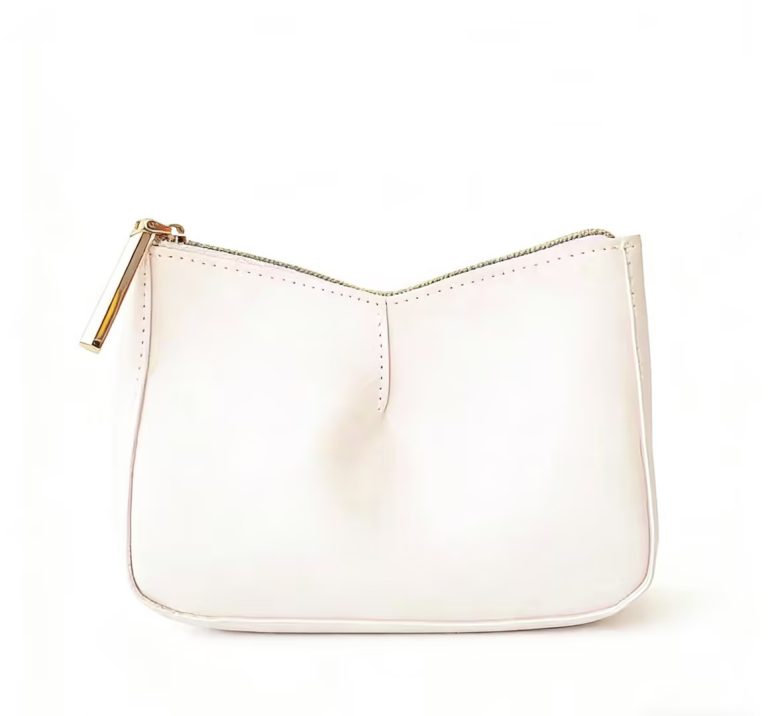 Need a pure white cosmetic pouch with high-gloss finish for your brand lineup?